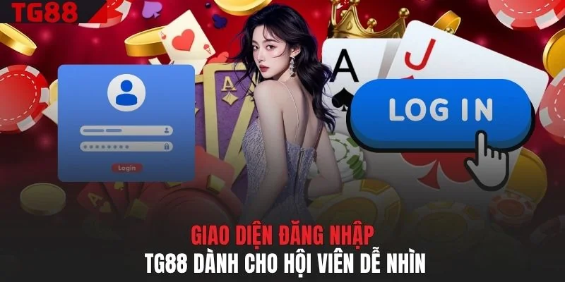 Giao diện đăng nhập TG88 dành cho hội viên dễ nhìn