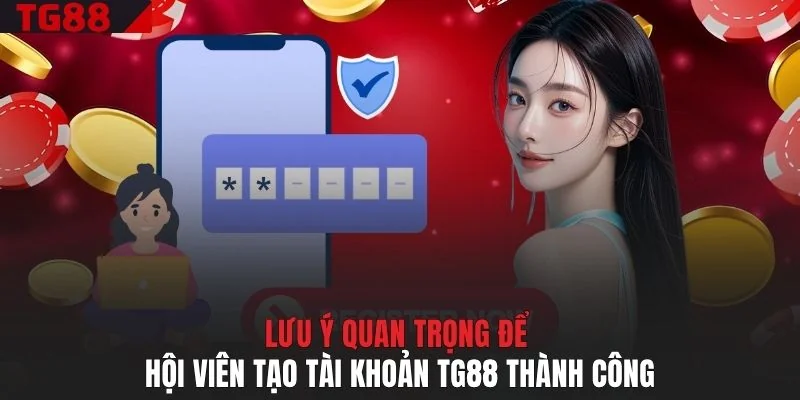 Lưu ý quan trọng để hội viên tạo tài khoản TG88 thành công
